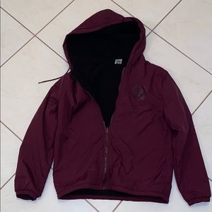 Burgundy VS PINK Sherpa-Lined Windbreaker